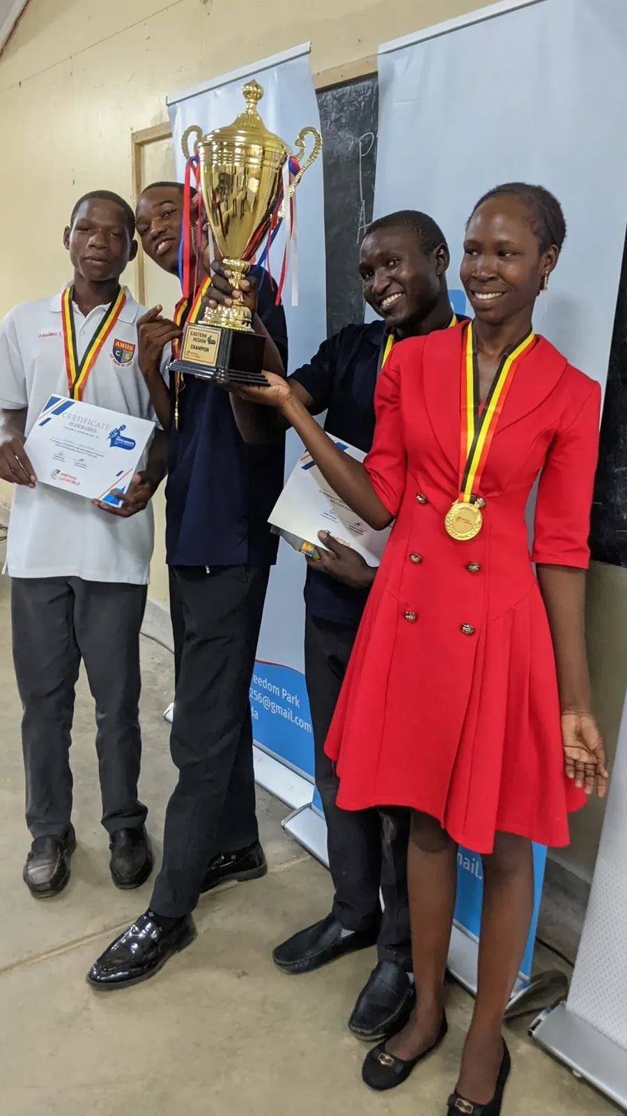 Odele Francis at NDC Championship at King's College Budo