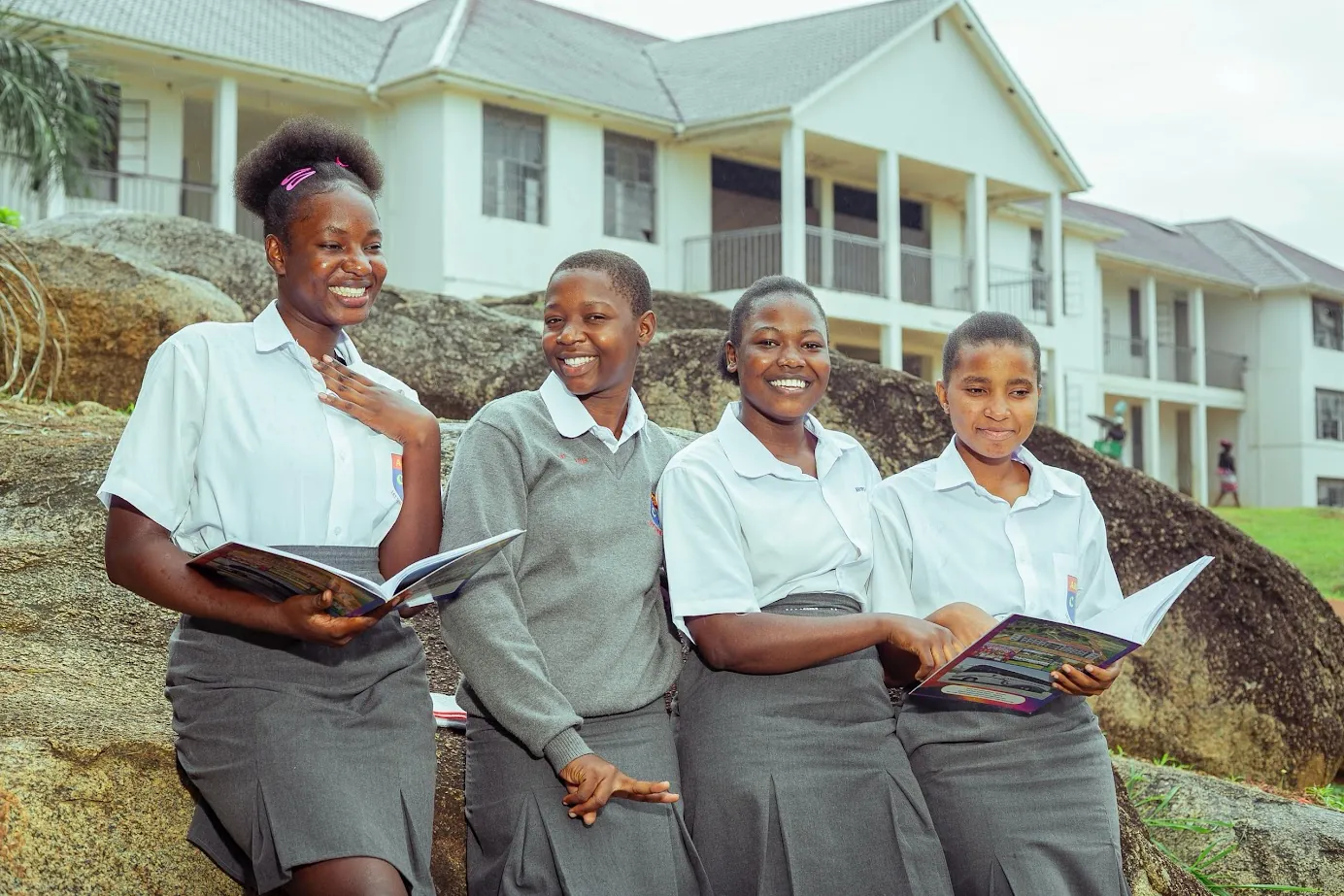 Students studying